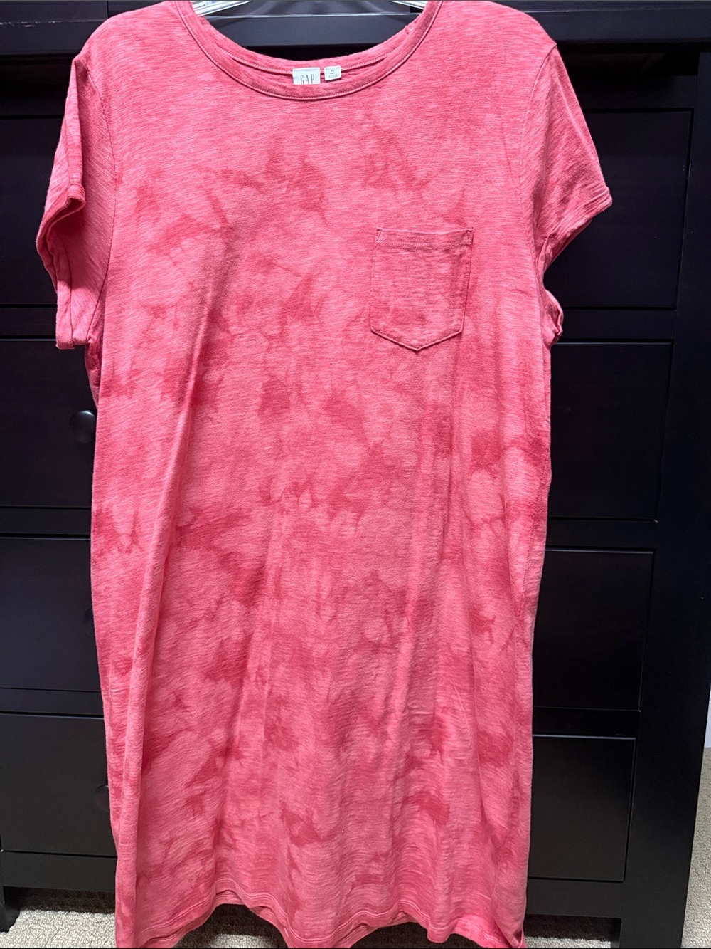 GAP Coral Tie-Dye Midi Pocket Dress